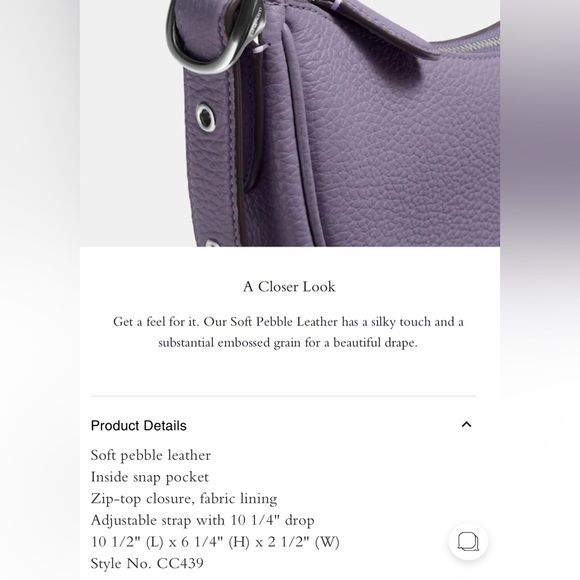 💯 Authentic Coach luna shoulder bag - Picture 5 of 5